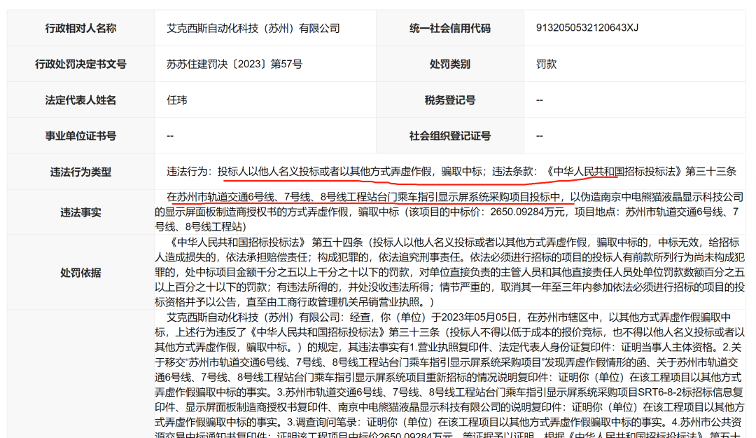 伪造授权书骗取苏州市轨道交通相关工程中标！这家公司被罚(图1)