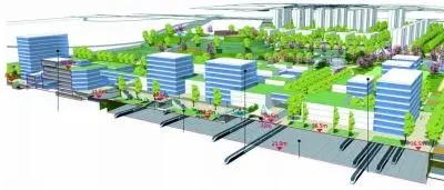 商业 地铁车辆段一体化开发示意图。 市规划和自然资源局供图