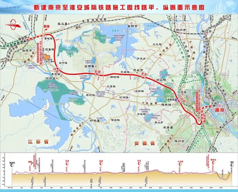 江苏淮安：宁淮城际铁路建设忙，助力“轨道上的长三角”加速前行(图3)